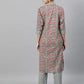 Women Green Blue Pink Printed Kurta set