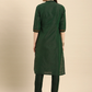 Women Green Embroidered Kurta Set