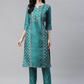 Women Green Ethnic Motifs Printed Kurta Set