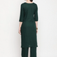 Women Green Embroidered Kurta Set