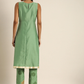 Women Green Solid Kurta Set