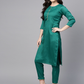 Women Green Solid Kurta Set