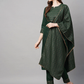 Women Green Yoke Design Kurta Set