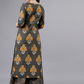 Women Green & Mustard Yellow Kurta Set