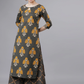 Women Green & Mustard Yellow Kurta Set