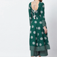 Women Green & White Floral Print Kurta Set