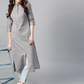 Women Grey Straight Kurta