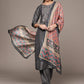 Women Grey Silk Blend Kurta Set