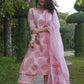 Women Kurta, Pant And Dupatta Set Cotton Blend
