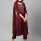 Women Kurta Pant And Dupatta Set Cotton Blend