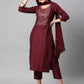 Women Kurta Pant And Dupatta Set Cotton Blend