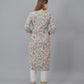 Women Cotton Blend Kurta Pant And Dupatta Set