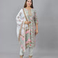 Women Cotton Blend Kurta Pant And Dupatta Set