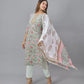 Women Cotton Blend Kurta Pant And Dupatta Set