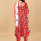 Women Kurta Pant And Dupatta Set Cotton Rayon