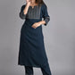 Women Kurta Pant And Dupatta Set Cotton Rayon