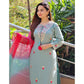 Women Cotton Rayon Kurta Pant And Dupatta Set
