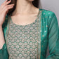 Women Cotton Silk Embroidered Kurta, Pant And Dupatta Set (Multi colors)