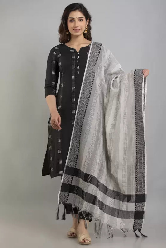 Women Kurta, Pant And Dupatta Set Pure Cotton