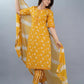 Women Kurta Pant And Dupatta Set Pure Cotton
