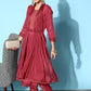 Women Kurta Pant And Dupatta Set Silk Blend