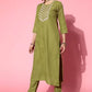 Women Kurta Pant And Dupatta Set Silk Blend