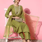 Women Kurta Pant And Dupatta Set Silk Blend