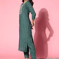 Women Kurta Pant And Dupatta Set Silk Blend