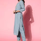Women Kurta Pant And Dupatta Set Silk Blend