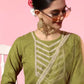 Women Kurta Pant And Dupatta Set Silk Blend