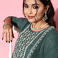 Women Kurta Pant And Dupatta Set Silk Blend