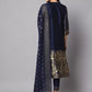 Women Kurta Pant And Dupatta Set Silk Blend