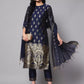 Women Kurta Pant And Dupatta Set Silk Blend