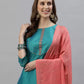 Women Kurta Pant And Dupatta Set Silk Blend