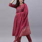 Women Kurta Pant And Dupatta Set Silk Blend