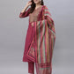 Women Kurta Pant And Dupatta Set Silk Blend