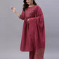 Women Kurta Pant And Dupatta Set Silk Blend