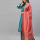 Women Kurta Pant And Dupatta Set Silk Blend