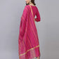 Women Kurta Pant And Dupatta Set Silk Blend