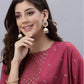 Women Kurta Pant And Dupatta Set Silk Blend