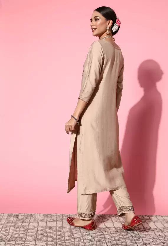 Women Kurta Pant And Dupatta Set Viscose Rayon