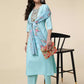 Women Kurta Pyjama & Dupatta Set Cotton Blend