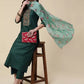 Women Kurta Pyjama & Dupatta Set Cotton Blend