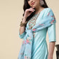 Women Kurta Pyjama & Dupatta Set Cotton Blend