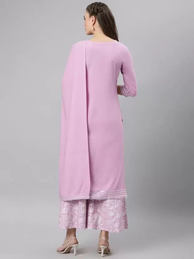 Women Kurta Pyjama & Dupatta Set Viscose Rayon
