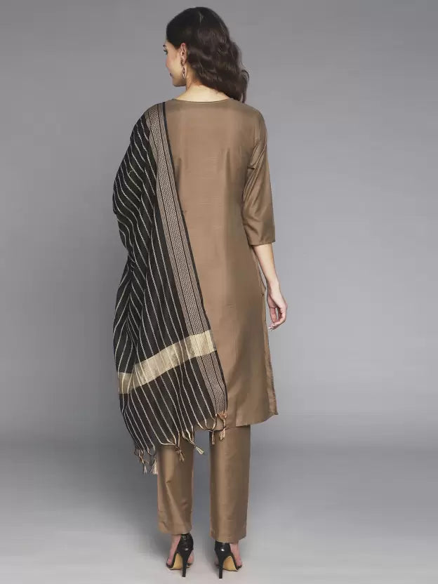 Women Kurta Pyjama & Dupatta Set Viscose Rayon