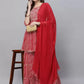 Women Viscose Rayon Kurta Sharara and Dupatta Set