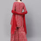 Women Viscose Rayon Kurta Sharara and Dupatta Set