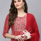 Women Viscose Rayon Kurta Sharara and Dupatta Set