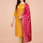 Women Kurta and Dupatta Set Cotton Silk